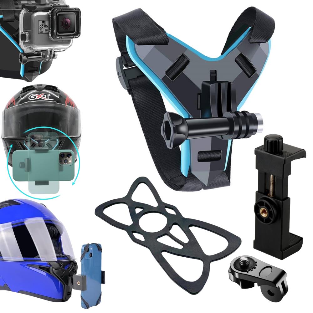 Runcam Camera - حامل هاتف لخوذة الدراجة النارية، متوافق