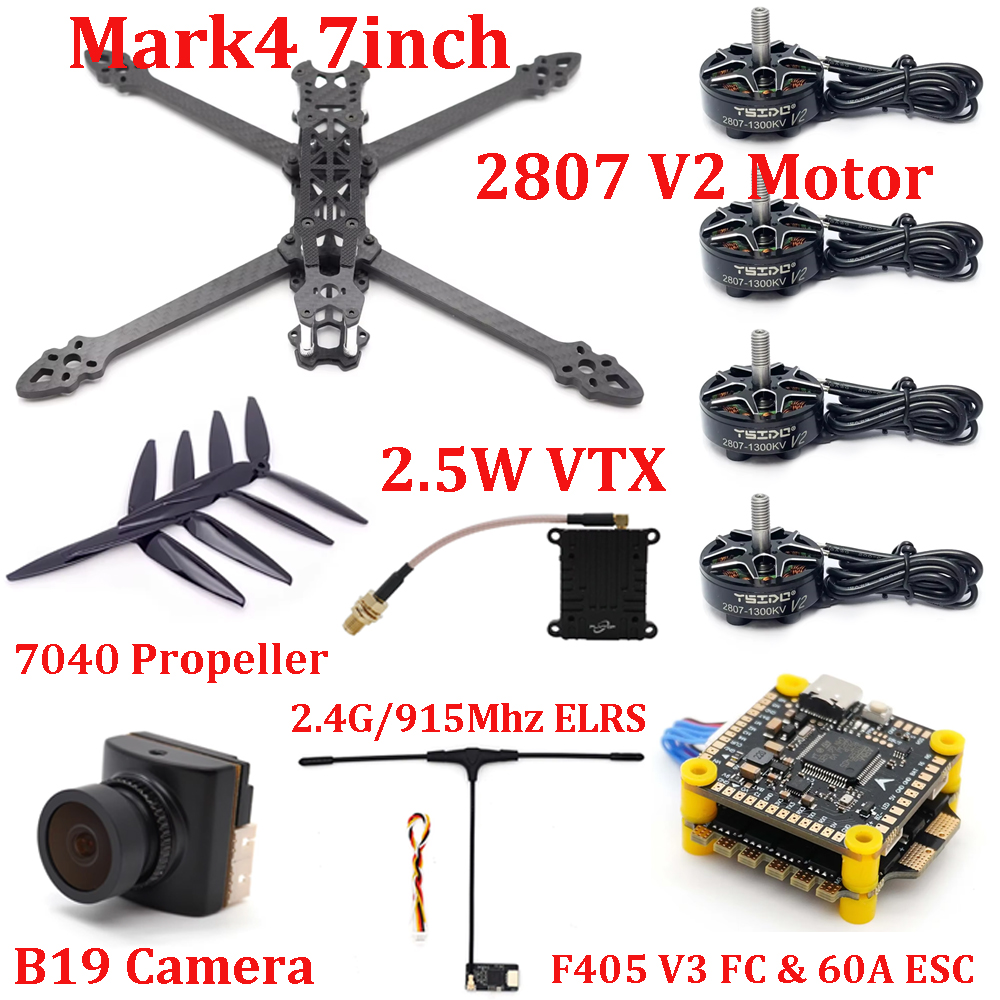 F405 Flight Controller - طقم إطار Mark4 مقاس 7 بوصات