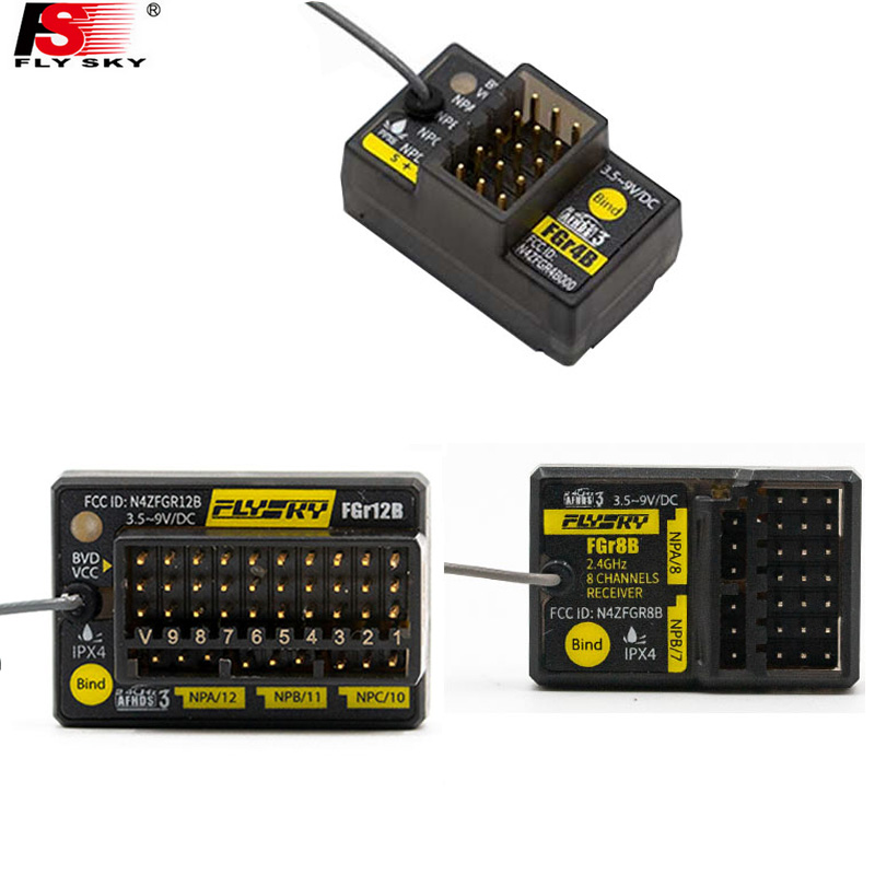 Radio Transmitter 2.4Ghz - جهاز استقبال Flysky FGr4B FGr8B FGr12B
