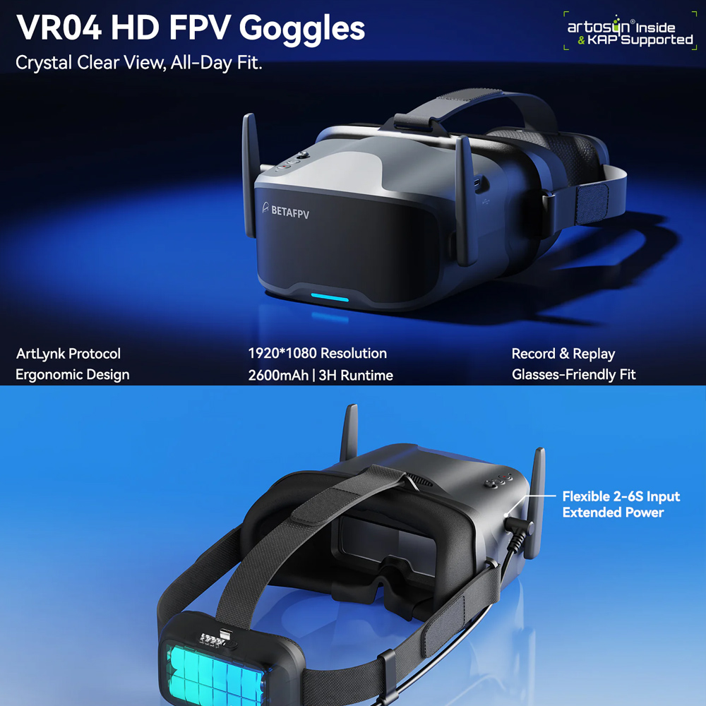 نظارات BETAFPV VR04 FPV الاحتر - مراجعة Goggles Fpv وسعره