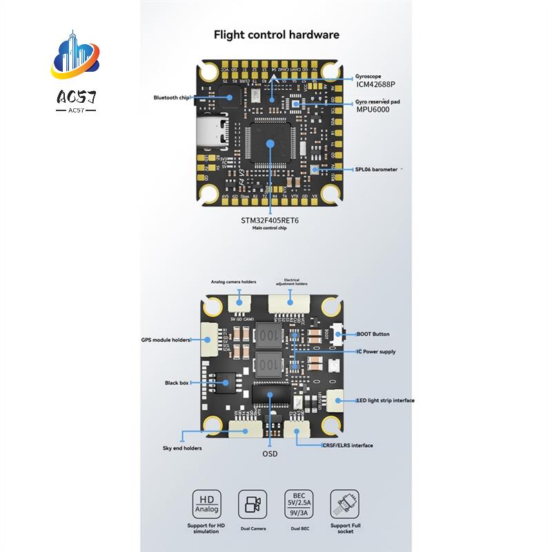 AC57-F465 V3 FC & ESC FPV Stac - مراجعة F405 Flight Controller وسعره