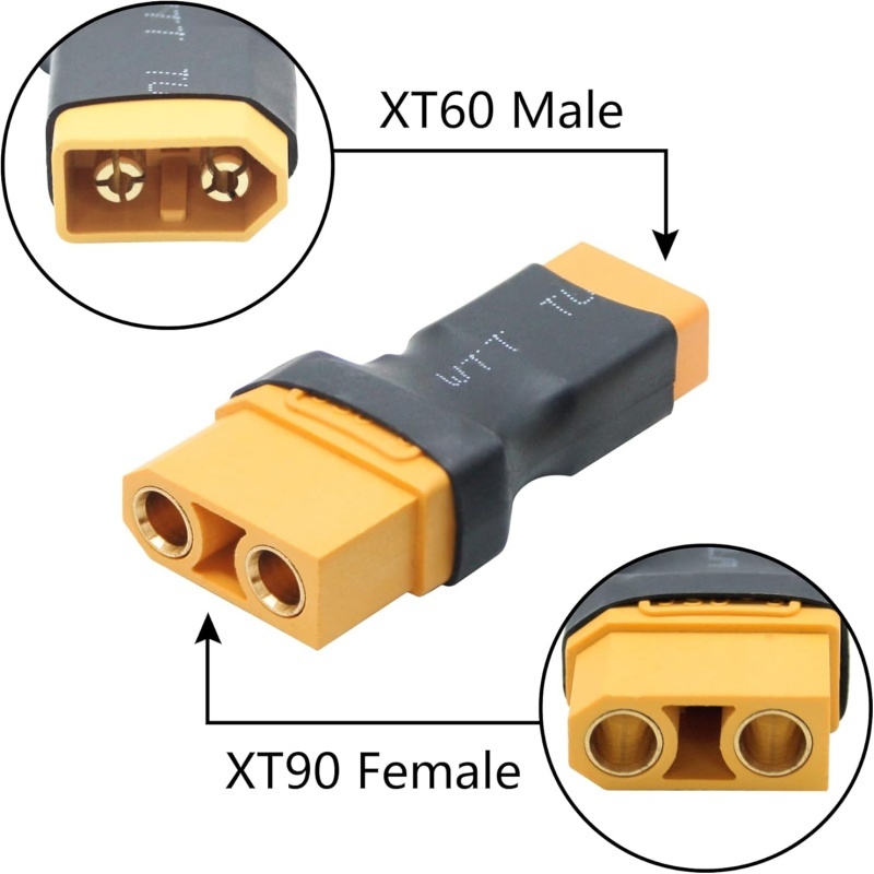 قطعتان من محول XT90 إلى XT60 ذ - مراجعة Drone Battery Charger وسعره