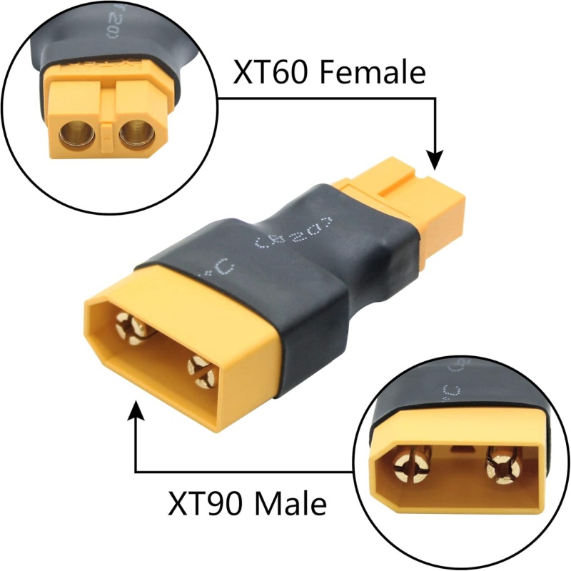 قطعتان من محول XT90 إلى XT60 ذ - مراجعة Drone Battery Charger وسعره