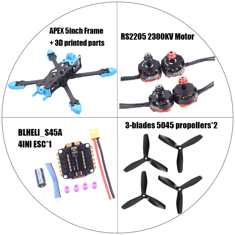 مجموعة إطار طائرة APEX 5 بوصة  - مراجعة F722 Flight Controller وسعره