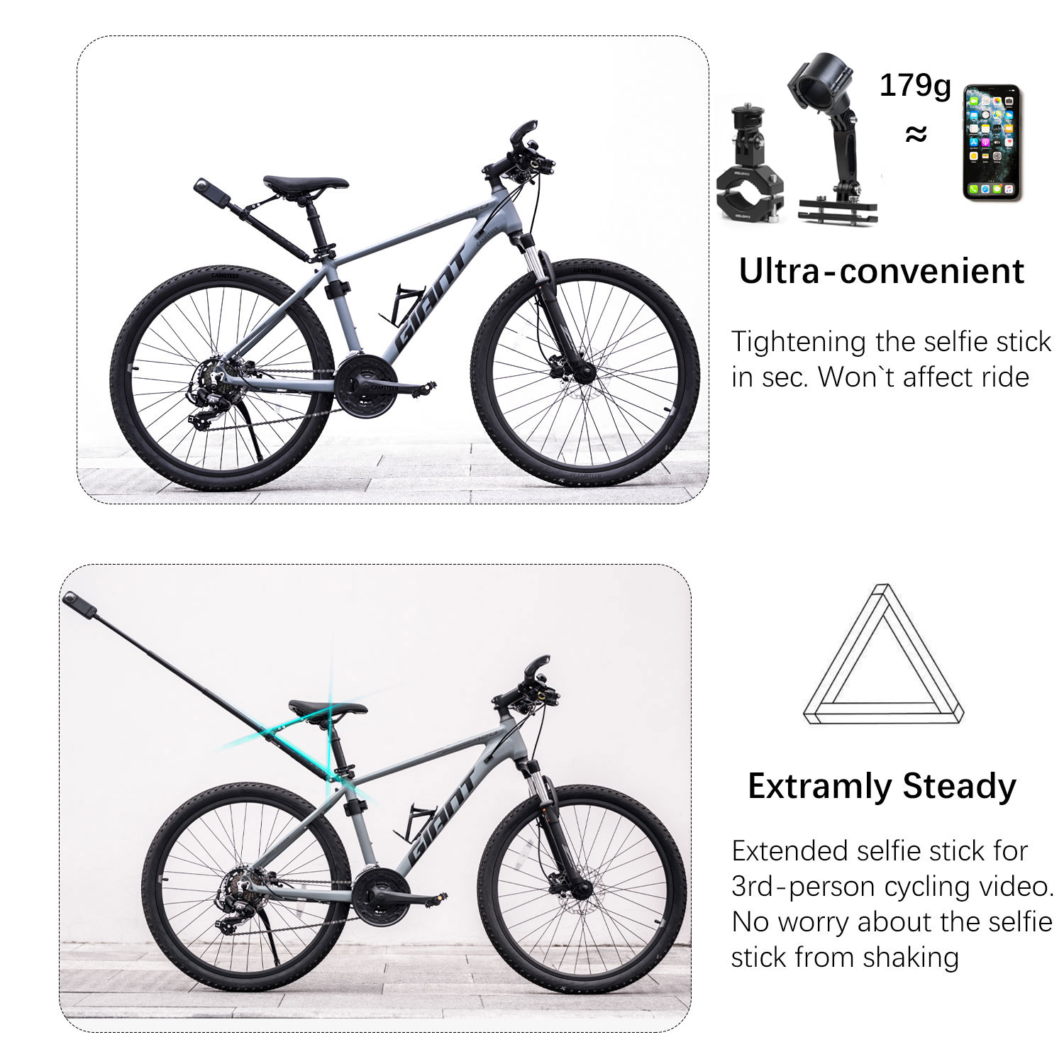حامل كامستير بريميوم للدراجات  - مراجعة Runcam Camera وسعره
