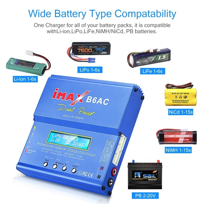 IMAX B6AC شاحن RC 80 واط 6A 2- - مراجعة Balance Charger Rc وسعره