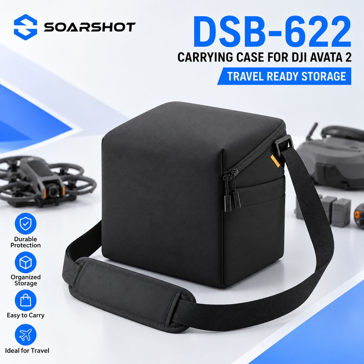 حقيبة حمل SOARSHOT لنظارات DJI - مراجعة Drone Goggles Dji وسعره